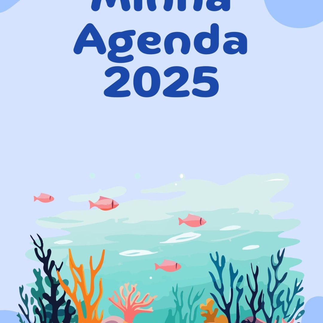 Agenda escolar fundo do mar 2025