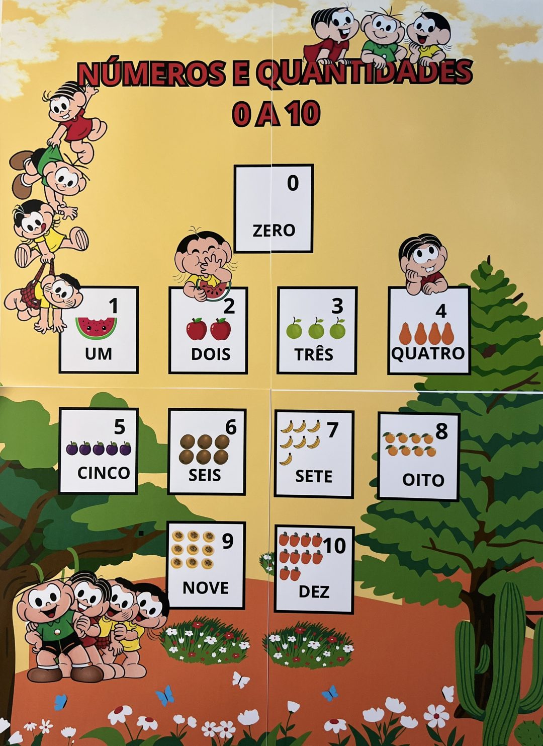 Varal dos números 0 a 10