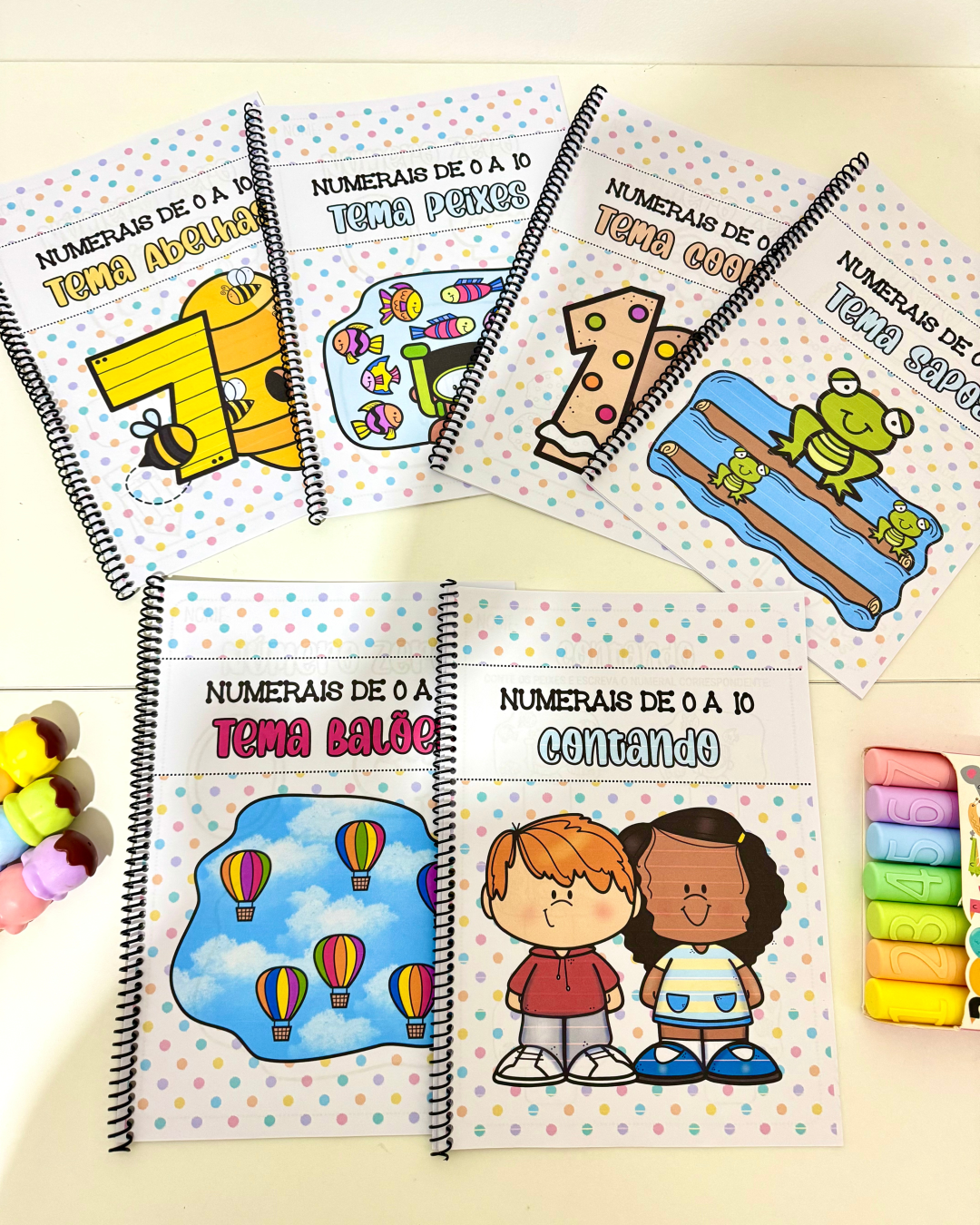 Kit de 6 Apostilas para trabalhar Numerais de 0 a 10 - Imagem 2