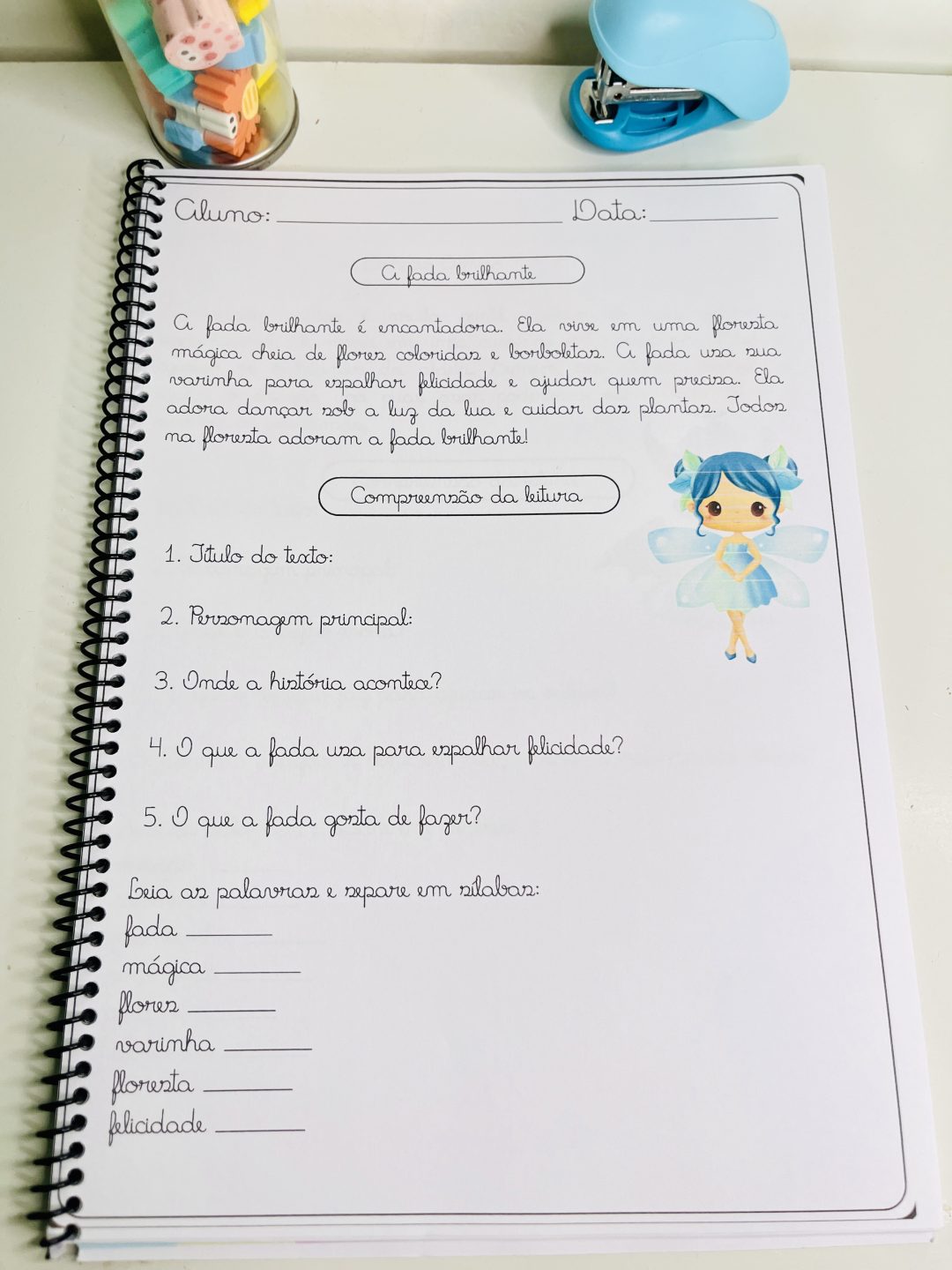 Apostila de Leitura e Interpretação de Texto – 5o  Ano: Letra Cursiva e Separação Silábica - Imagem 3