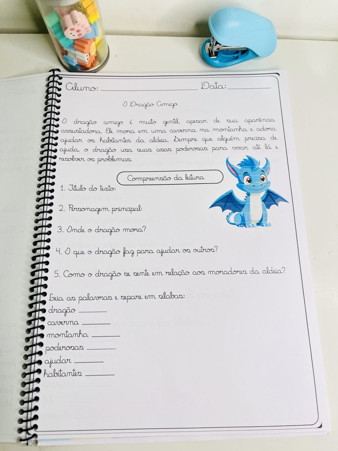Apostila de Leitura e Interpretação de Texto – 5o Ano: Letra Cursiva e Separação Silábica - Imagem 5