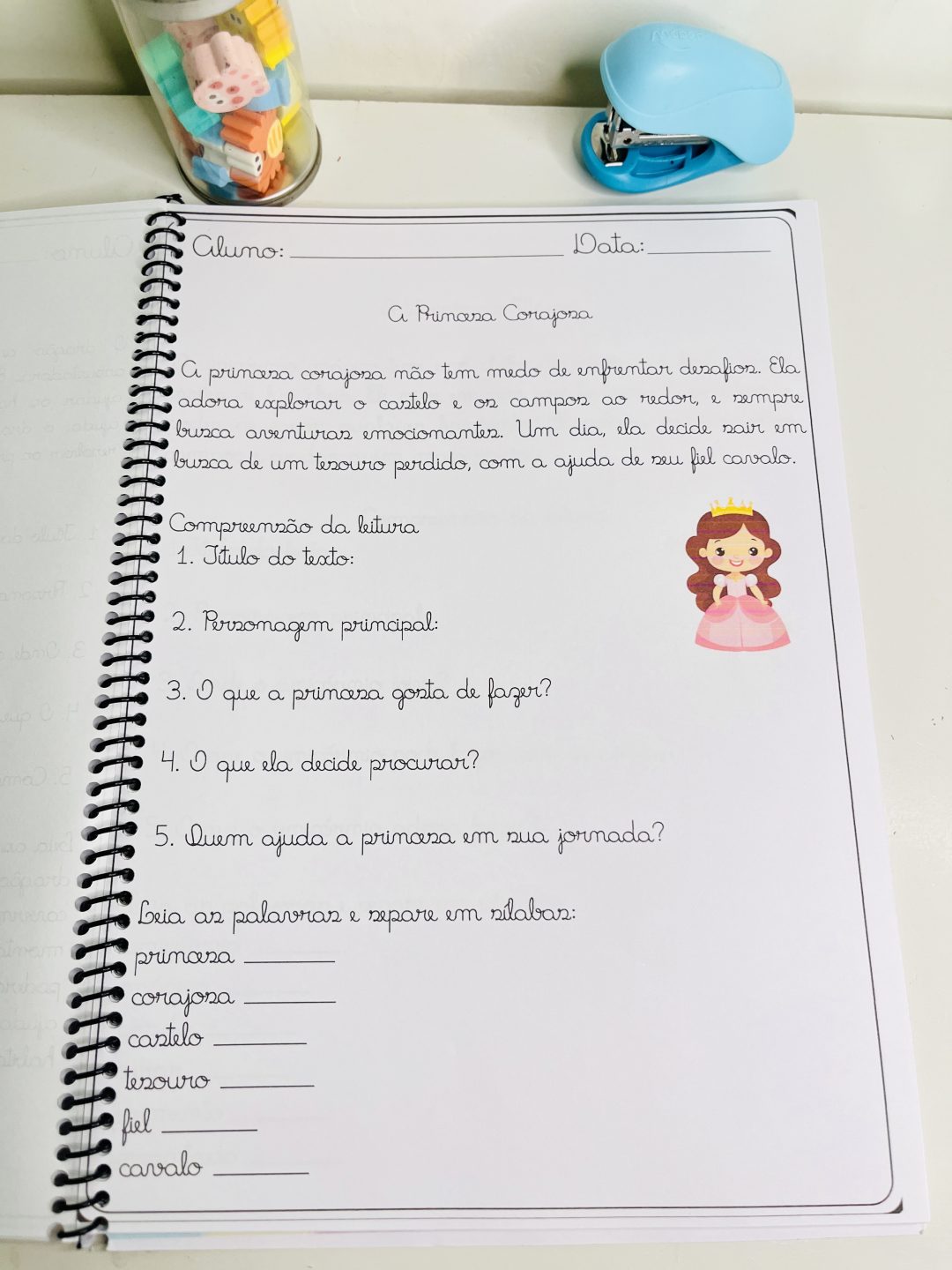 Apostila de Leitura e Interpretação de Texto – 5o Ano: Letra Cursiva e Separação Silábica - Imagem 4