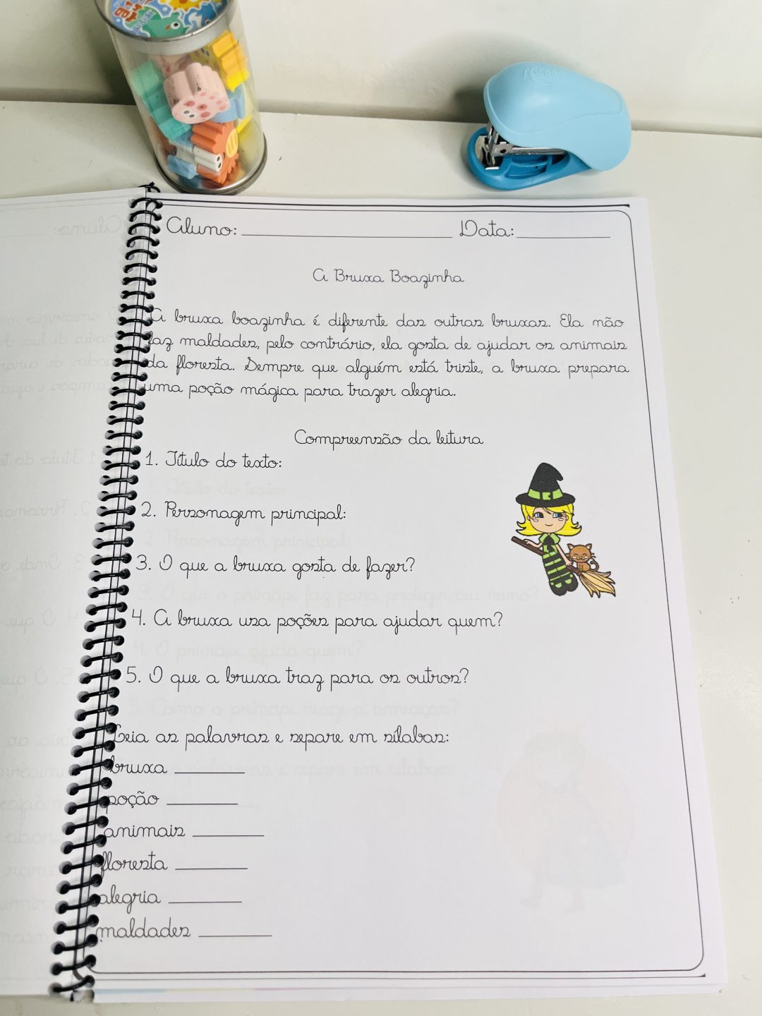 Apostila de Leitura e Interpretação de Texto – 5o Ano: Letra Cursiva e Separação Silábica - Imagem 2