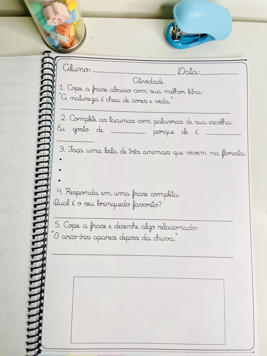 Apostila de Leitura e Interpretação de Texto – 5o  Ano: Letra Cursiva e Separação Silábica - Imagem 5