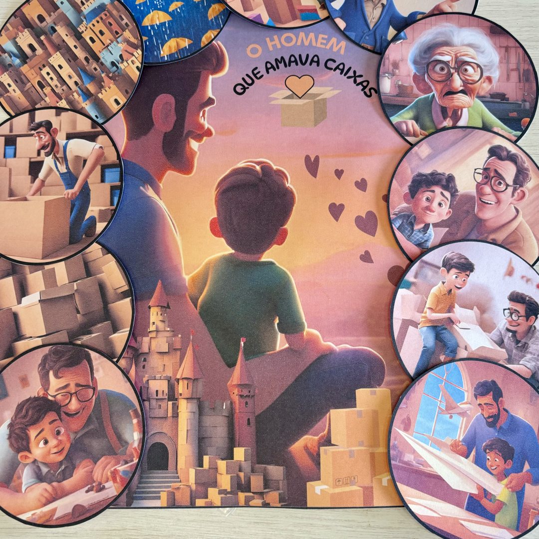 📦❤️✨ Historinha – O Homem Que Amava Caixas