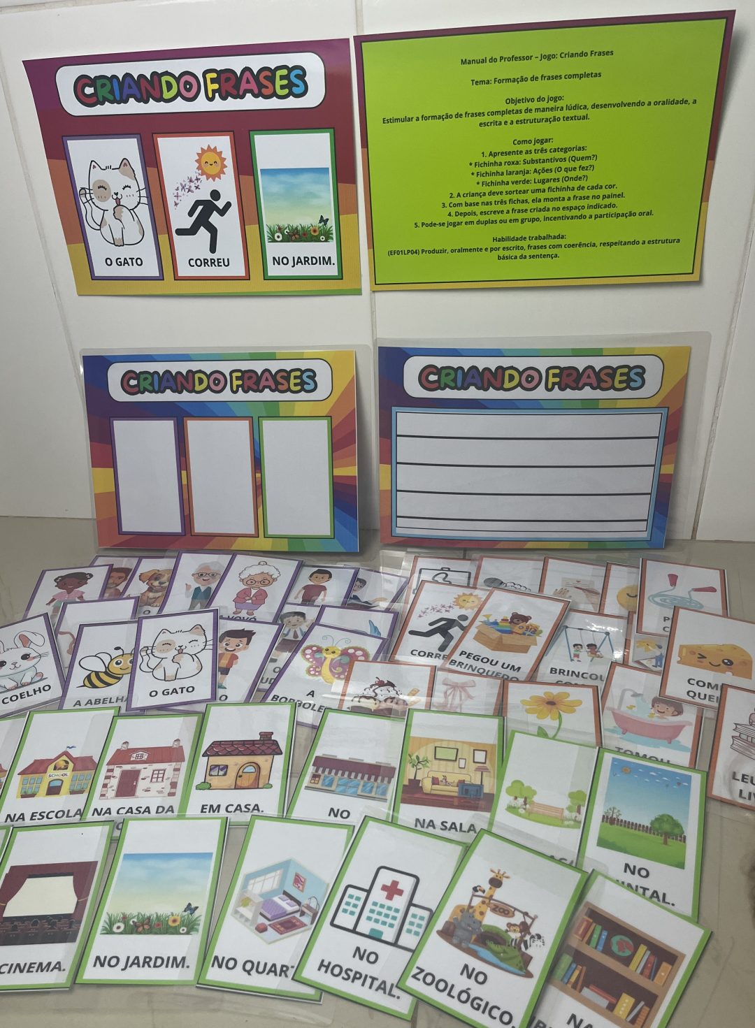 Jogo criando frases