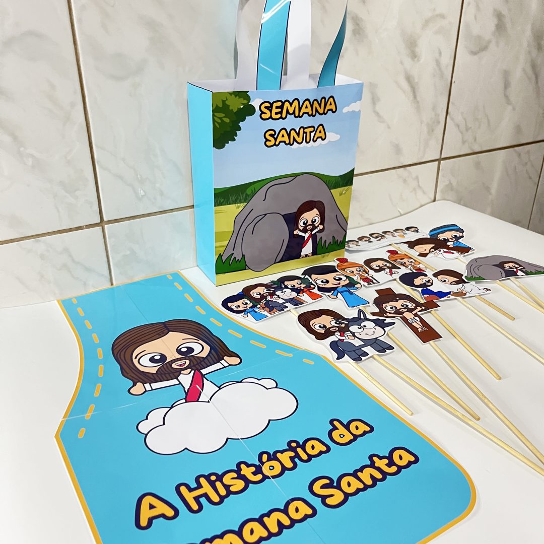 🎭 Sacola Teatral e Avental "A História da Semana Santa