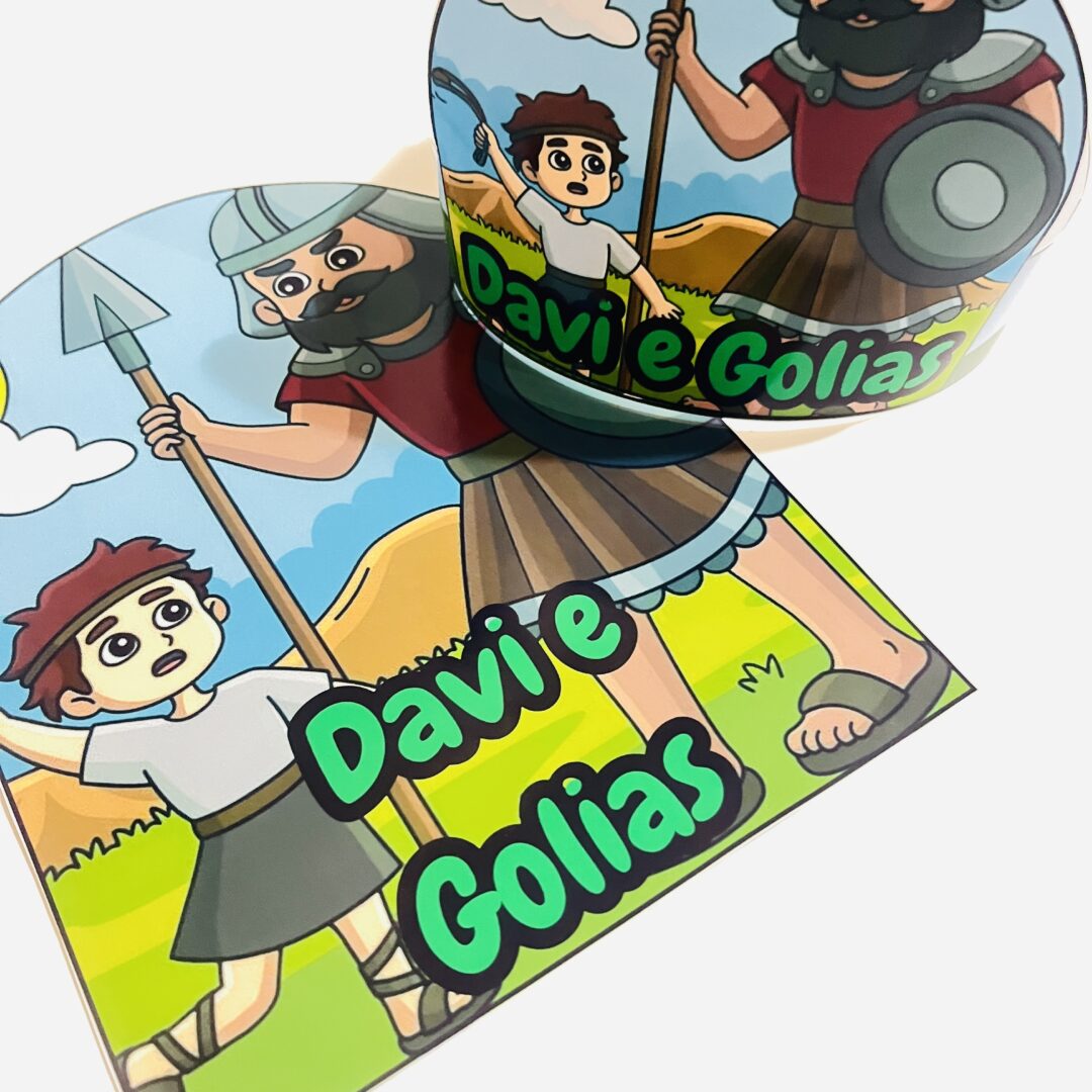 Davi e Golias - Luva Interativa + Coroa do Pequeno Guerreiro!