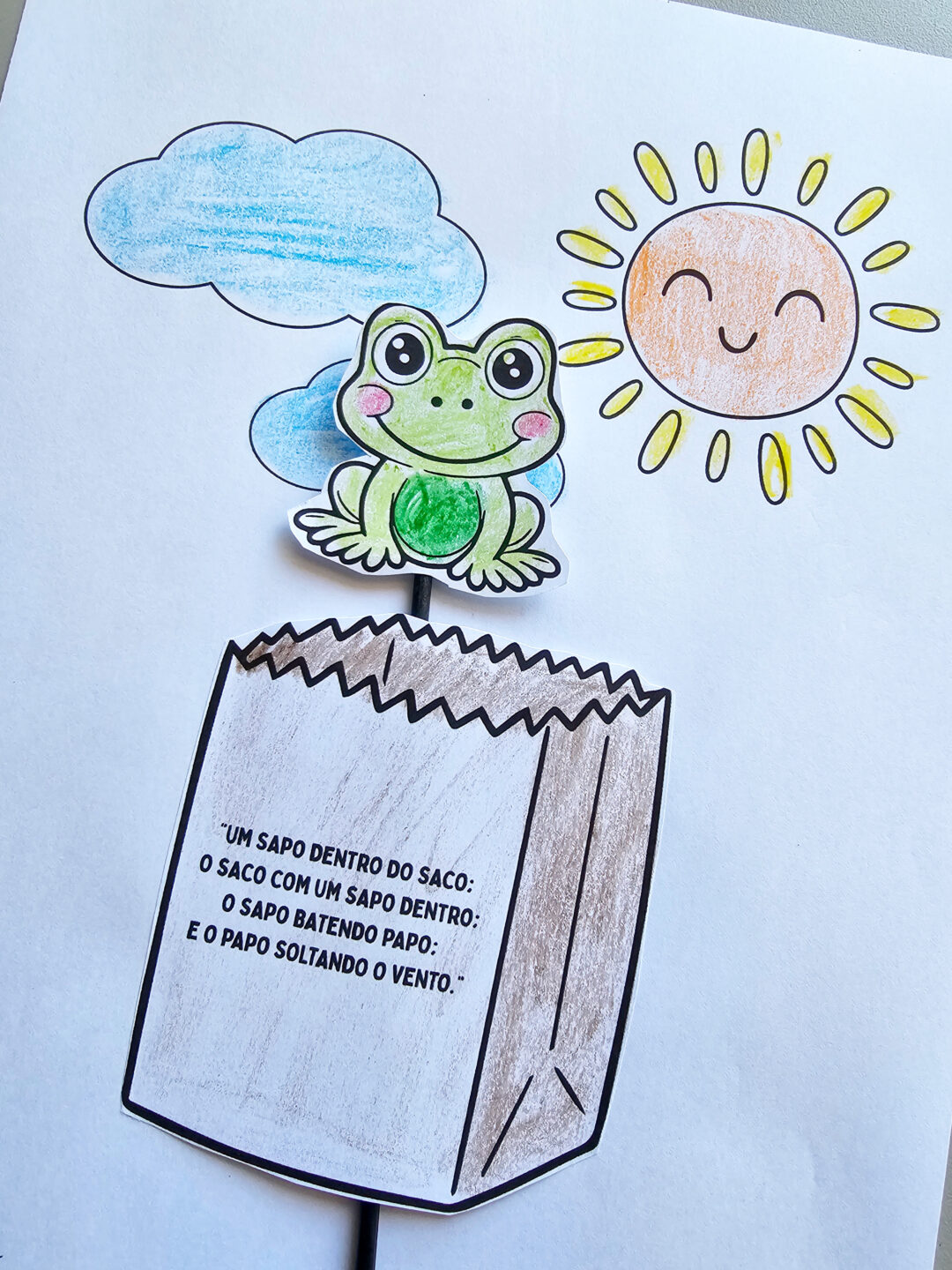 Folhinha O Sapo no Saco