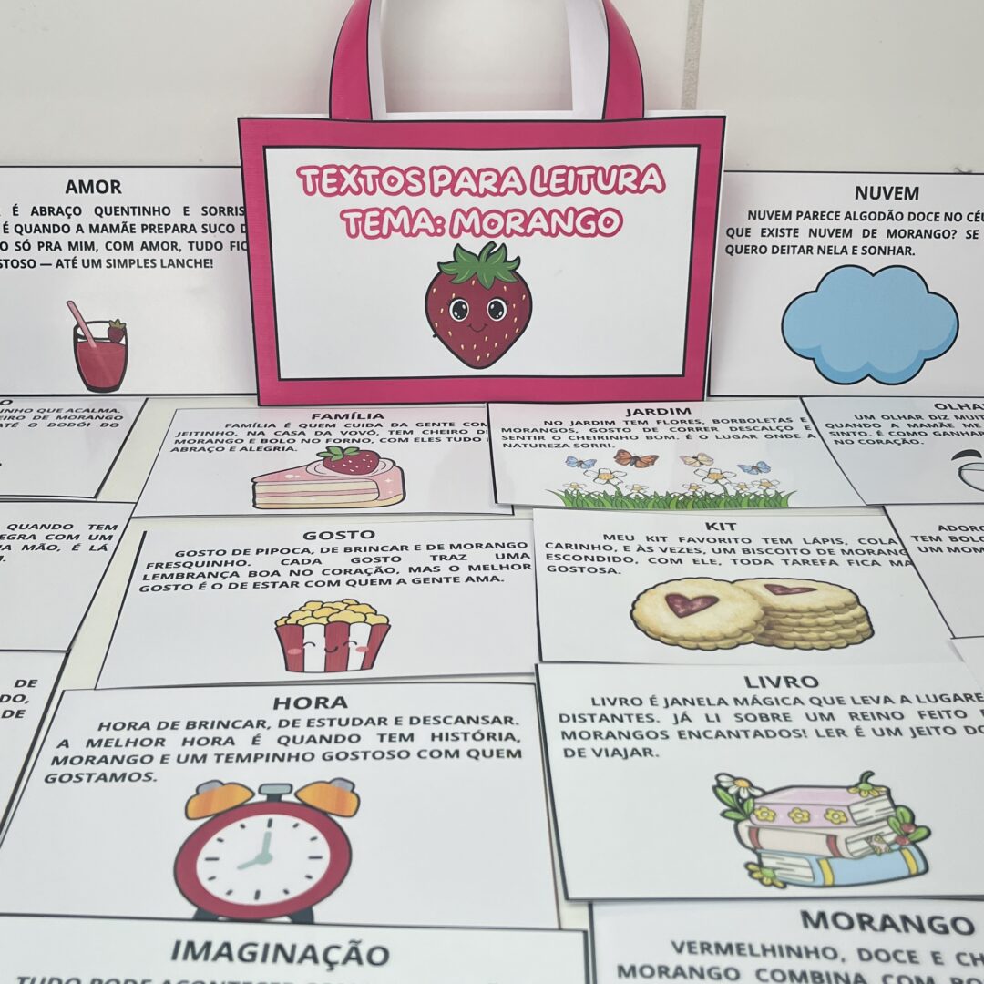 Textos de A a Z com sabor de morango