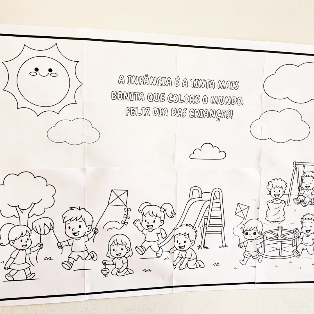 Painel para colorir Dia das Crianças 4x4