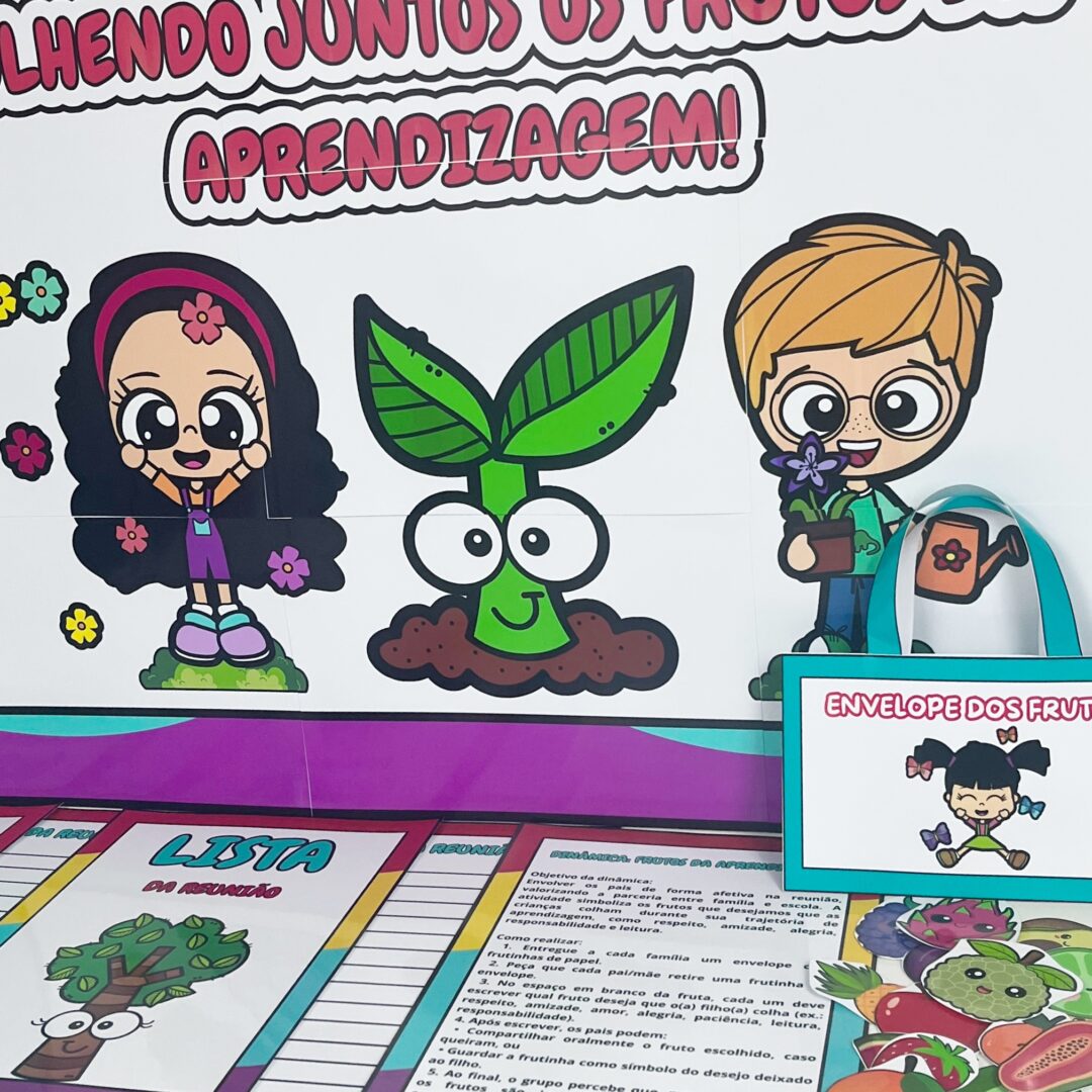 🍎✨ Kit Reunião – Colhendo juntos os frutos da aprendizagem ✨🍎