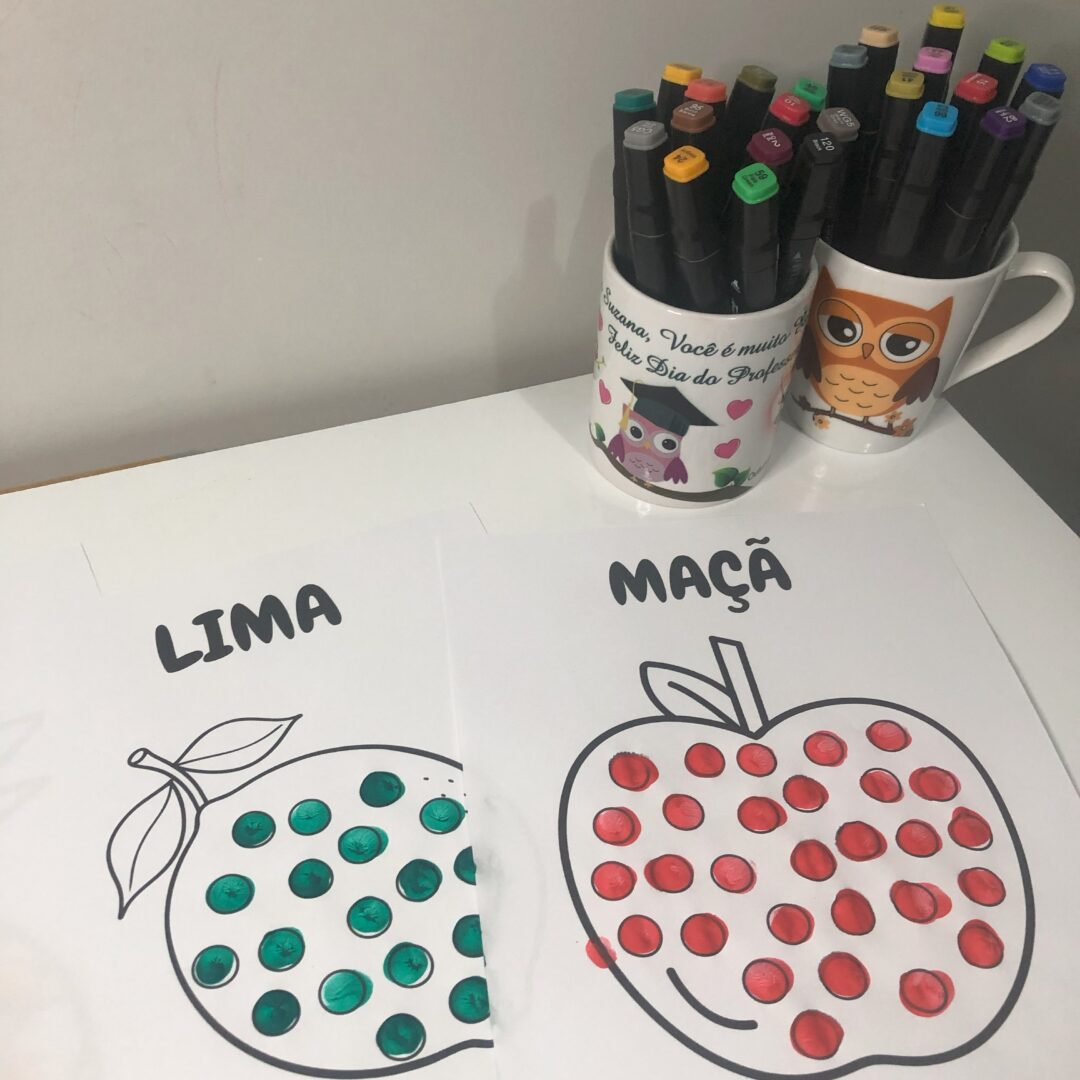Pinturas sensoriais - frutas