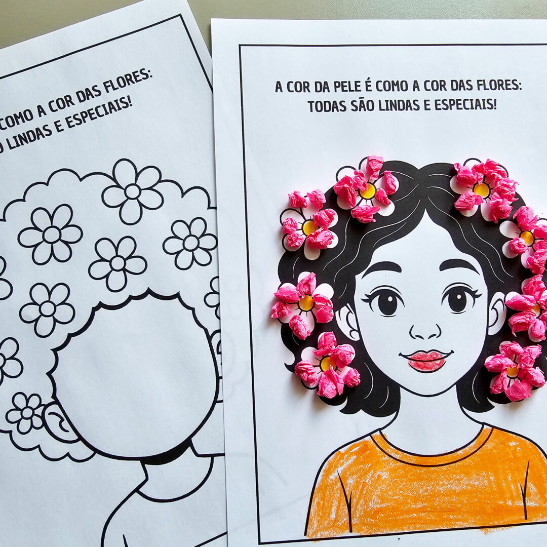 "Folhinha Flores Consciência Negra"