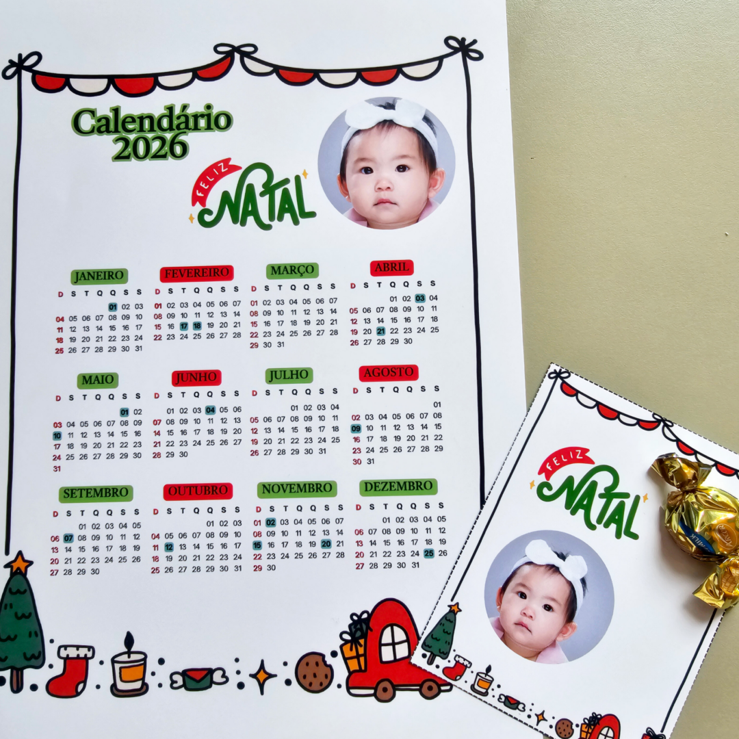 Calendário 2026 Natal