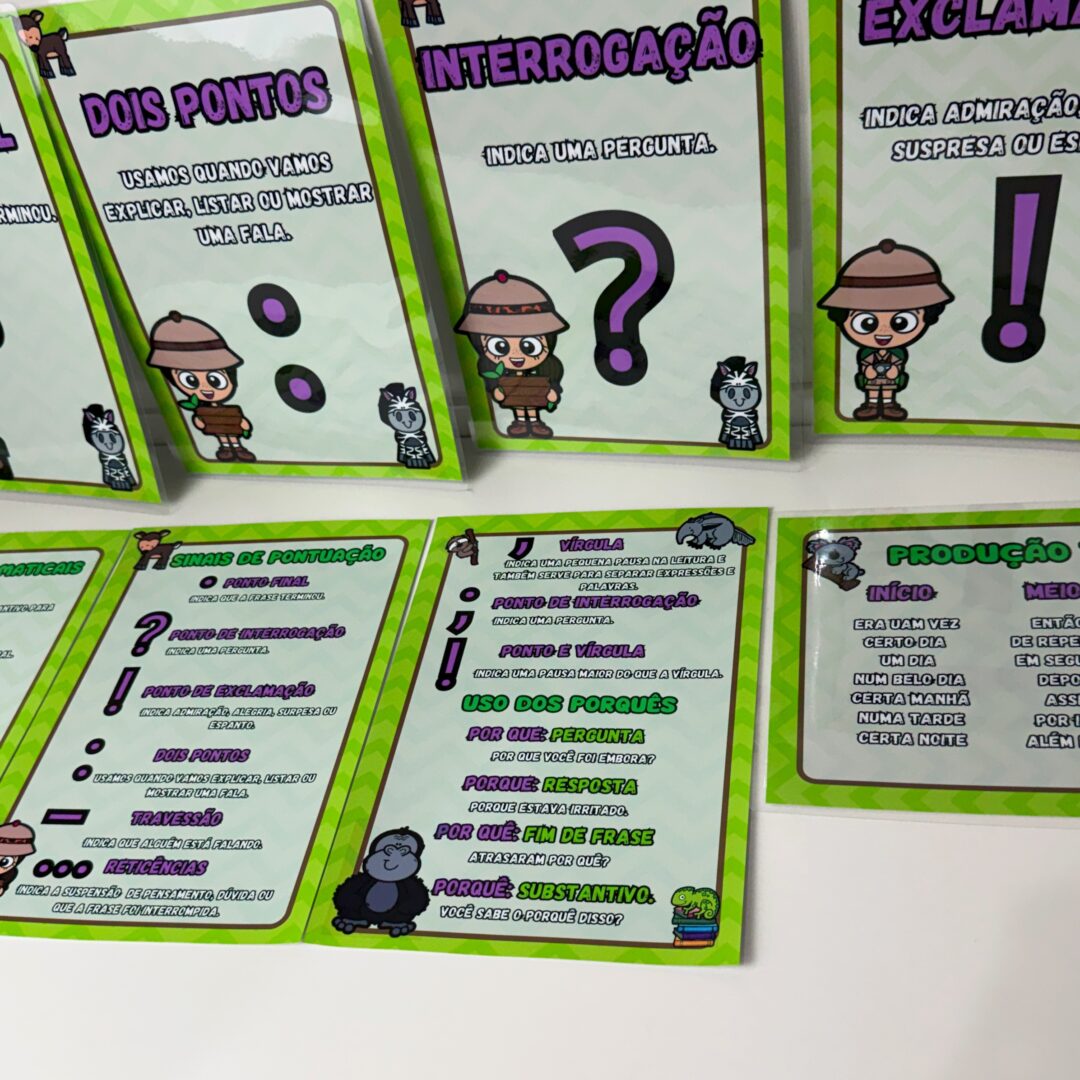 🦁📚 Cartazes Safari – Classes Gramaticais