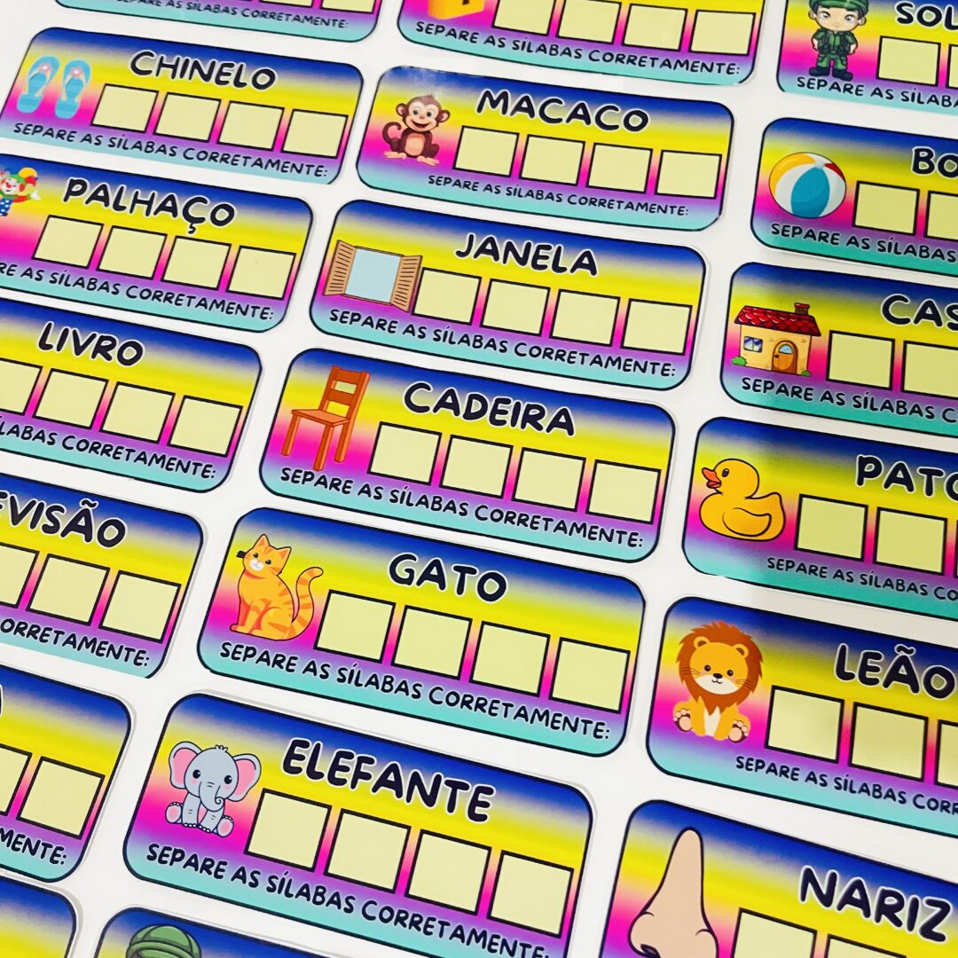 CARDS DE SEPARAÇÃO SILÁBICA
